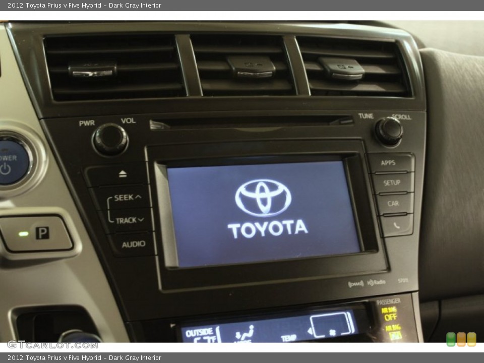 Dark Gray Interior Controls for the 2012 Toyota Prius v Five Hybrid #71679766
