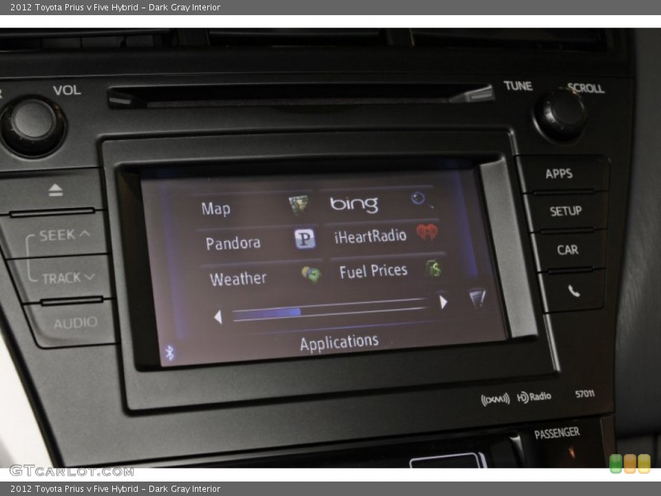 Dark Gray Interior Controls for the 2012 Toyota Prius v Five Hybrid #71679772