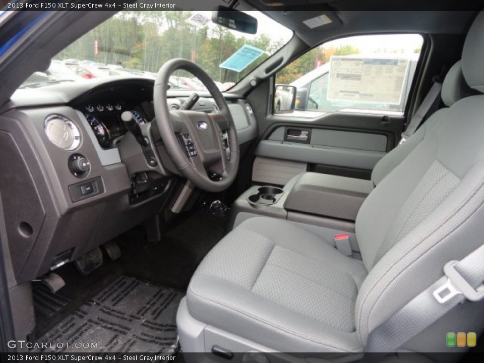 Steel Gray Interior Photo for the 2013 Ford F150 XLT SuperCrew 4x4 #71681722