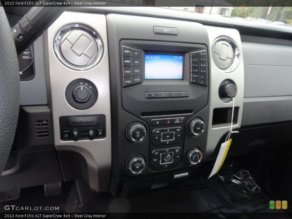 Steel Gray Interior Controls for the 2013 Ford F150 XLT SuperCrew 4x4 #71681728