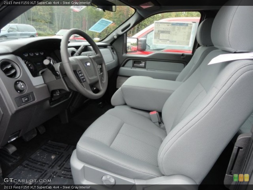 Steel Gray Interior Photo for the 2013 Ford F150 XLT SuperCab 4x4 #71682058