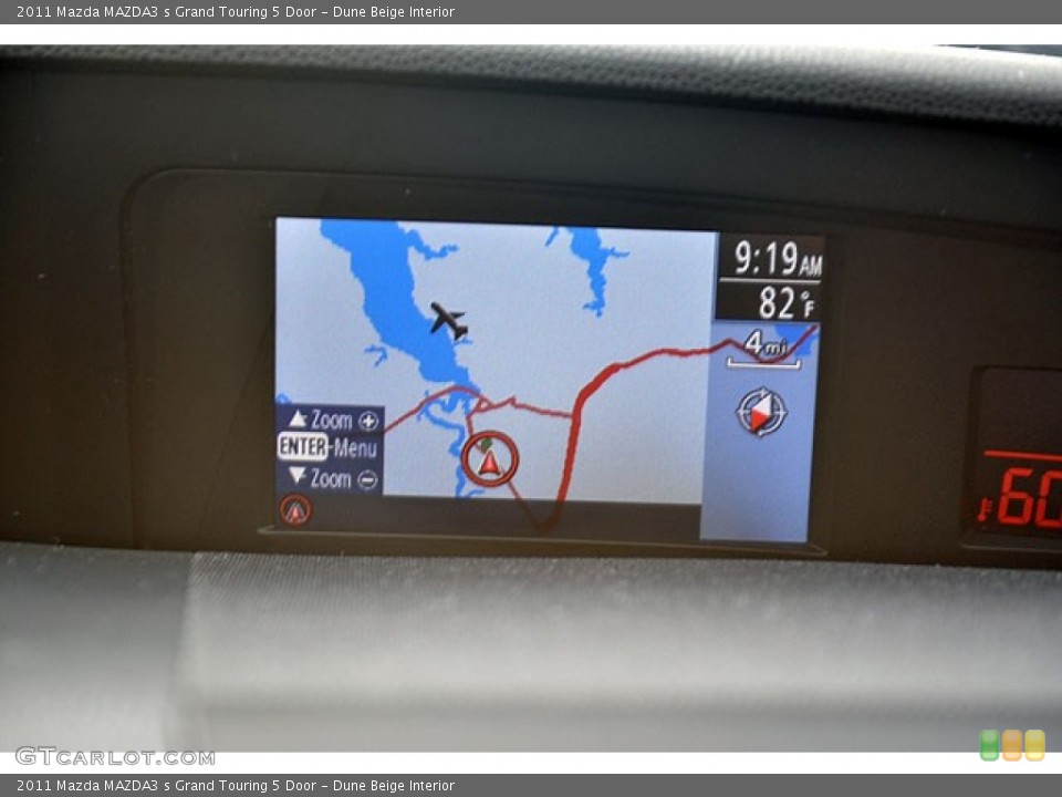 Dune Beige Interior Navigation for the 2011 Mazda MAZDA3 s Grand Touring 5 Door #71689751