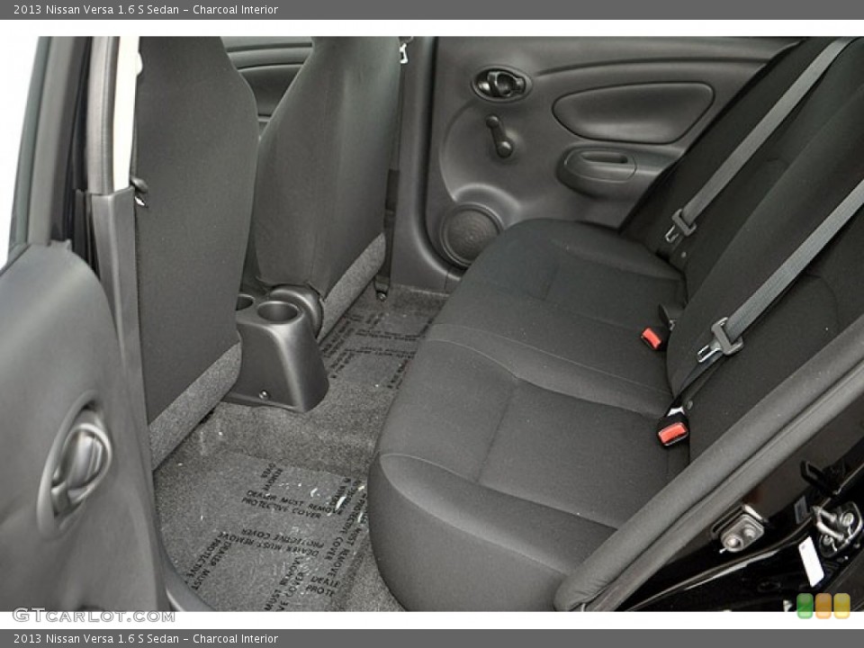 Charcoal Interior Rear Seat for the 2013 Nissan Versa 1.6 S Sedan #71690119