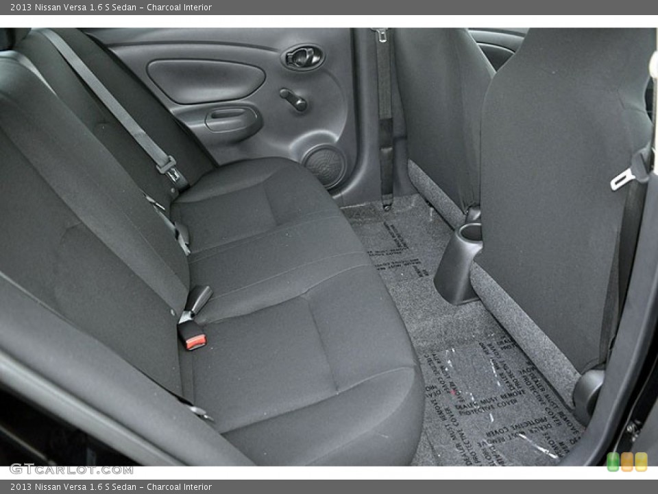 Charcoal Interior Rear Seat for the 2013 Nissan Versa 1.6 S Sedan #71690146