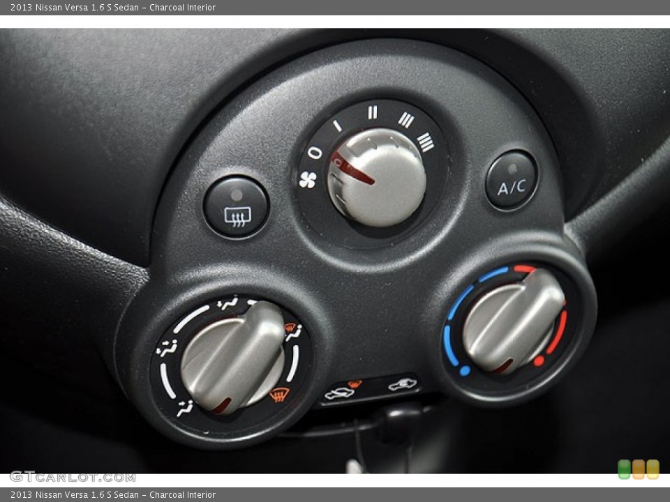 Charcoal Interior Controls for the 2013 Nissan Versa 1.6 S Sedan #71690191
