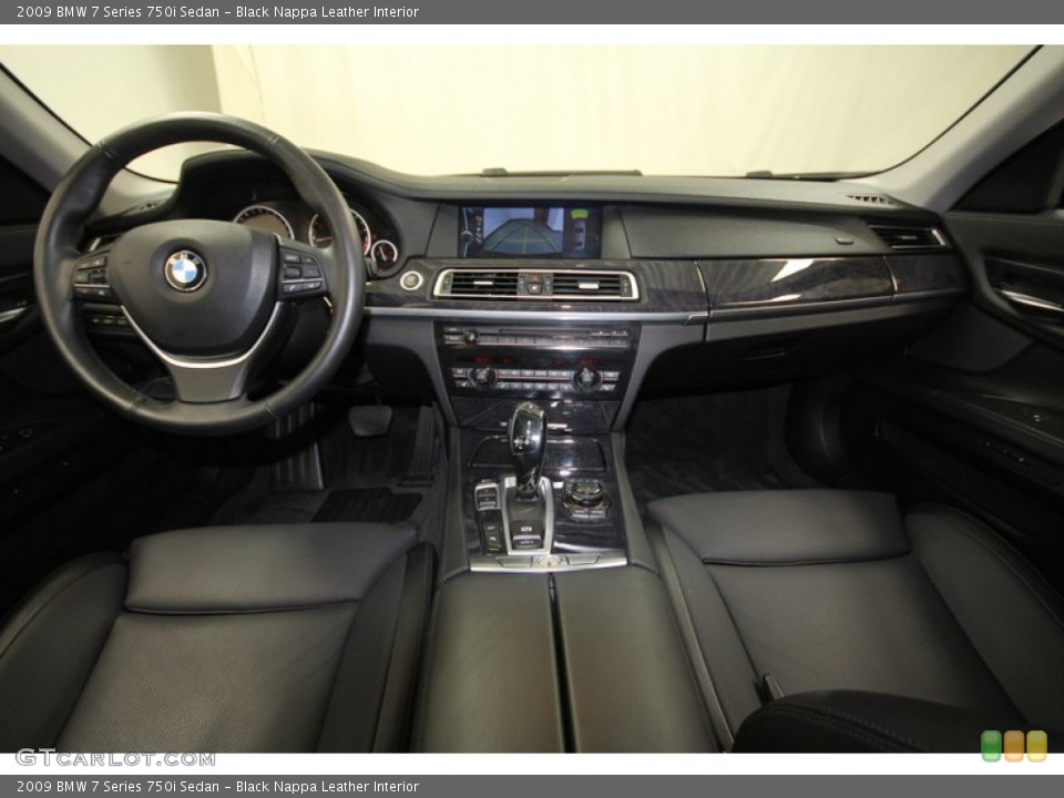 Black Nappa Leather Interior Dashboard for the 2009 BMW 7 Series 750i Sedan #71690197