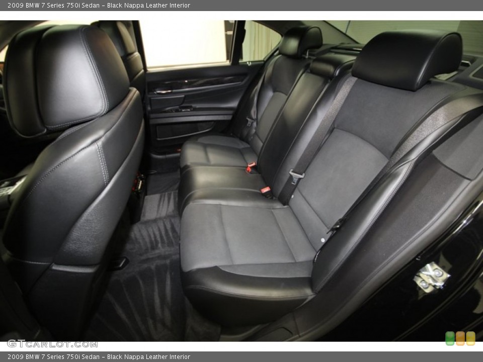 Black Nappa Leather Interior Rear Seat for the 2009 BMW 7 Series 750i Sedan #71690287