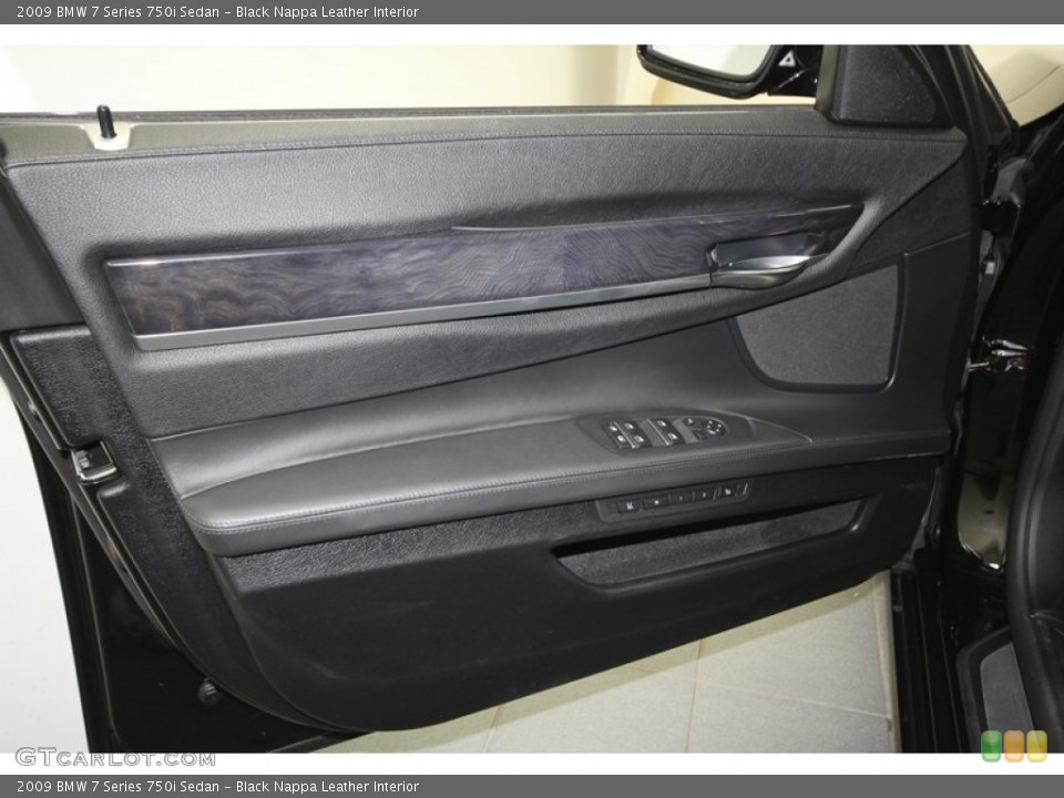 Black Nappa Leather Interior Door Panel for the 2009 BMW 7 Series 750i Sedan #71690296