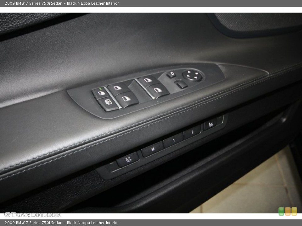 Black Nappa Leather Interior Controls for the 2009 BMW 7 Series 750i Sedan #71690305