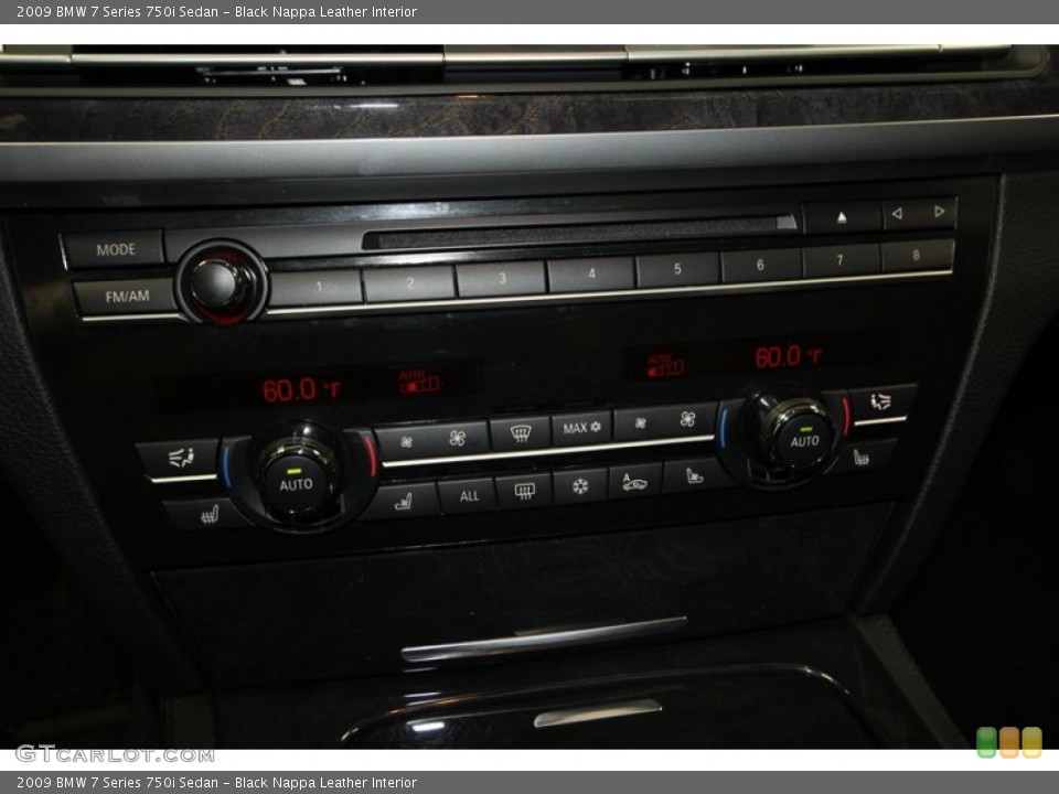 Black Nappa Leather Interior Controls for the 2009 BMW 7 Series 750i Sedan #71690365