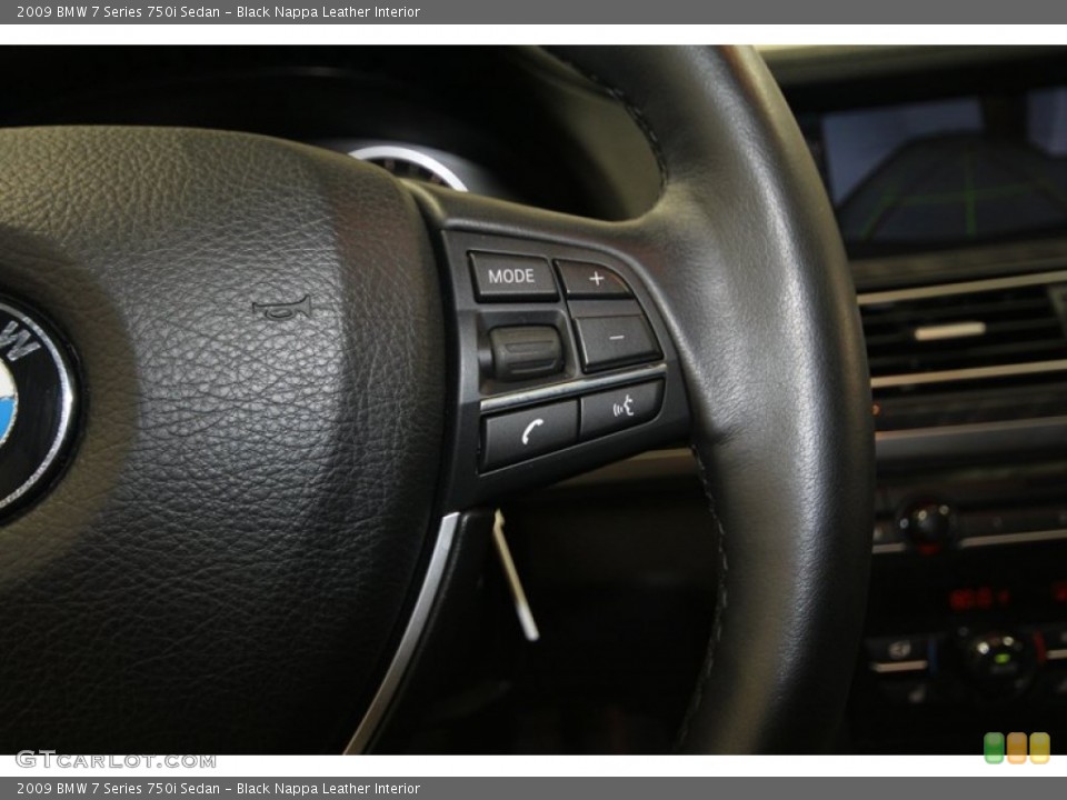 Black Nappa Leather Interior Controls for the 2009 BMW 7 Series 750i Sedan #71690413