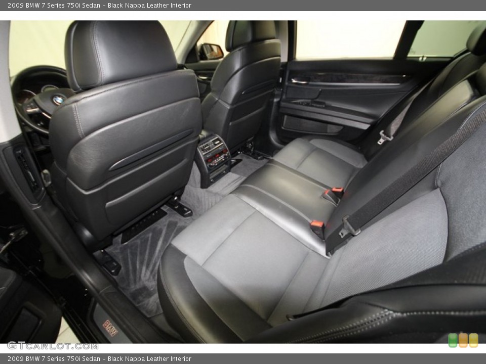 Black Nappa Leather Interior Rear Seat for the 2009 BMW 7 Series 750i Sedan #71690437