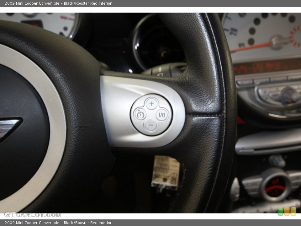 Black/Rooster Red Interior Controls for the 2009 Mini Cooper Convertible #71690836