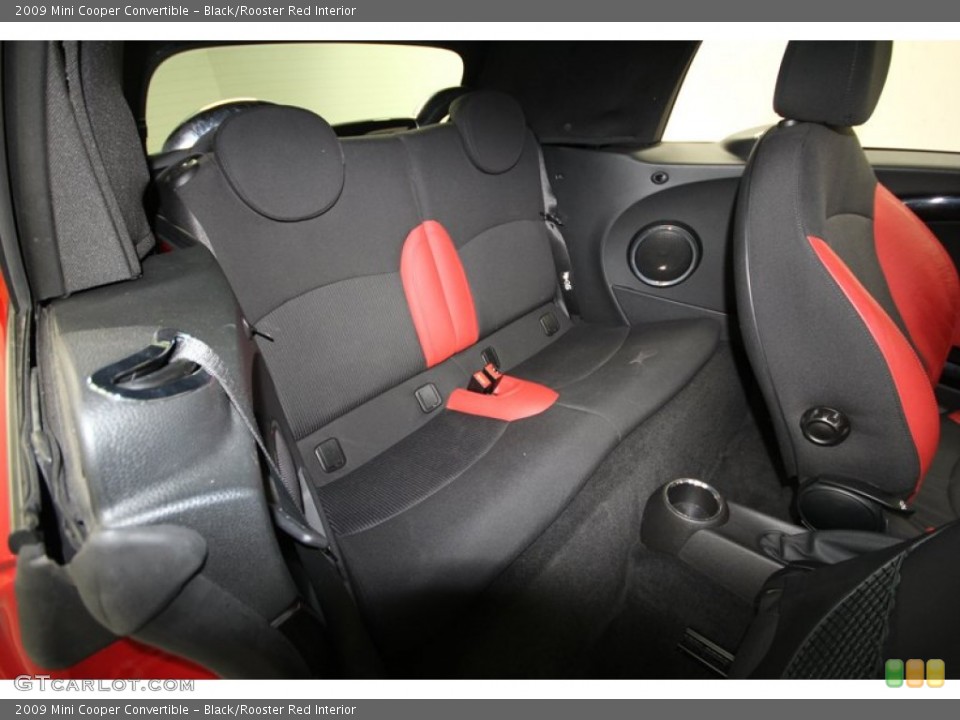 Black/Rooster Red Interior Rear Seat for the 2009 Mini Cooper Convertible #71690884