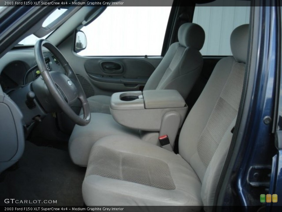 Medium Graphite Grey Interior Front Seat for the 2003 Ford F150 XLT SuperCrew 4x4 #71690908