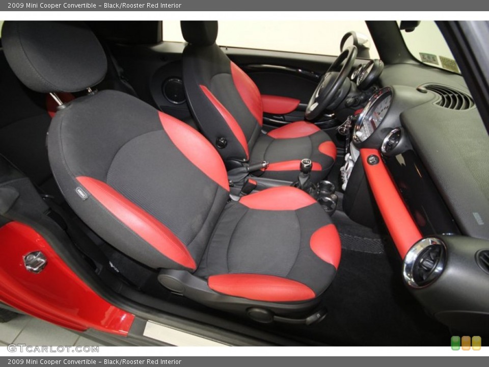 Black/Rooster Red Interior Photo for the 2009 Mini Cooper Convertible #71690911