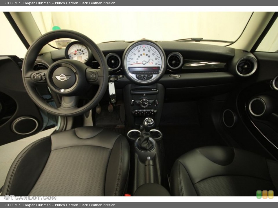 Punch Carbon Black Leather Interior Dashboard for the 2013 Mini Cooper Clubman #71692018