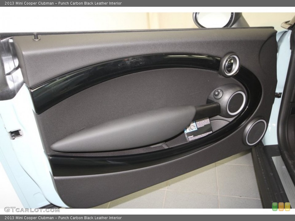 Punch Carbon Black Leather Interior Door Panel for the 2013 Mini Cooper Clubman #71692099
