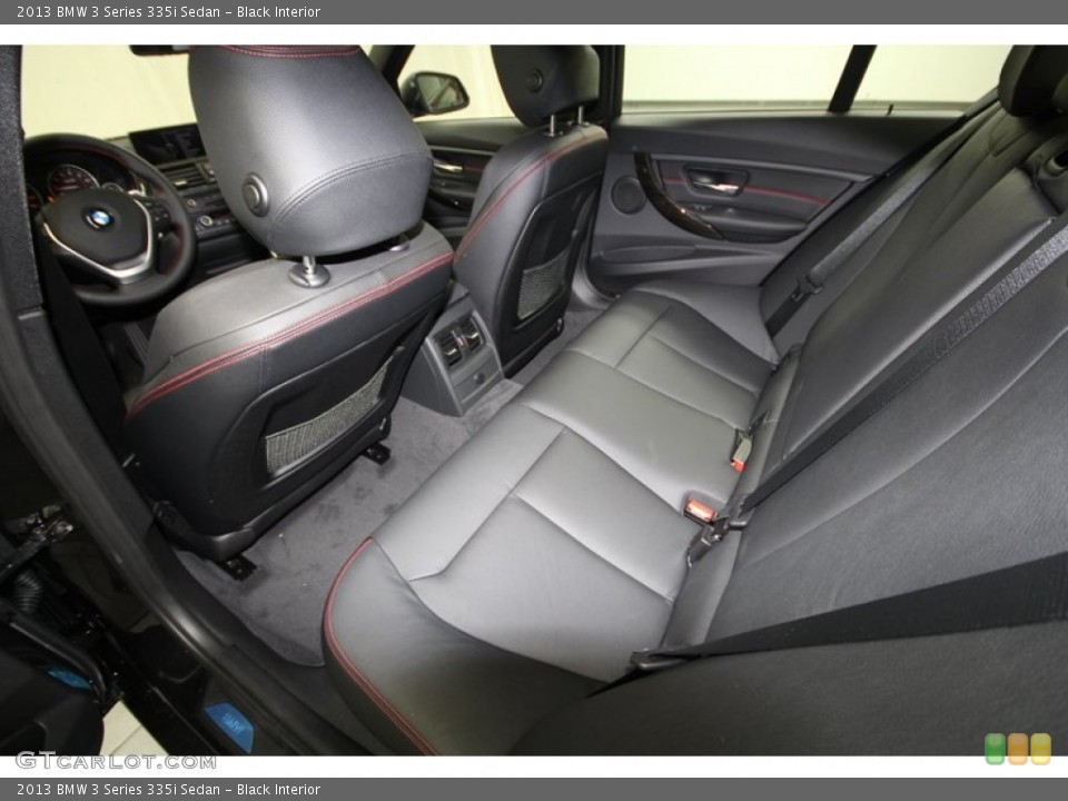 Black Interior Rear Seat for the 2013 BMW 3 Series 335i Sedan #71692415