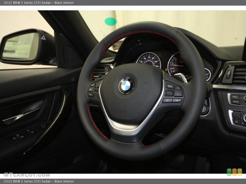 Black Interior Steering Wheel for the 2013 BMW 3 Series 335i Sedan #71692429