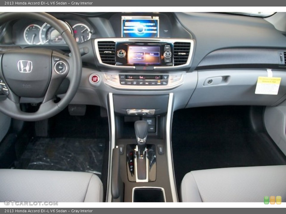 Gray Interior Dashboard for the 2013 Honda Accord EX-L V6 Sedan #71692996