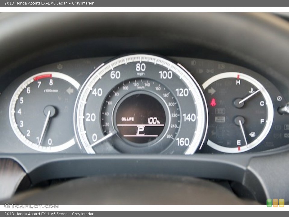 Gray Interior Gauges for the 2013 Honda Accord EX-L V6 Sedan #71693041