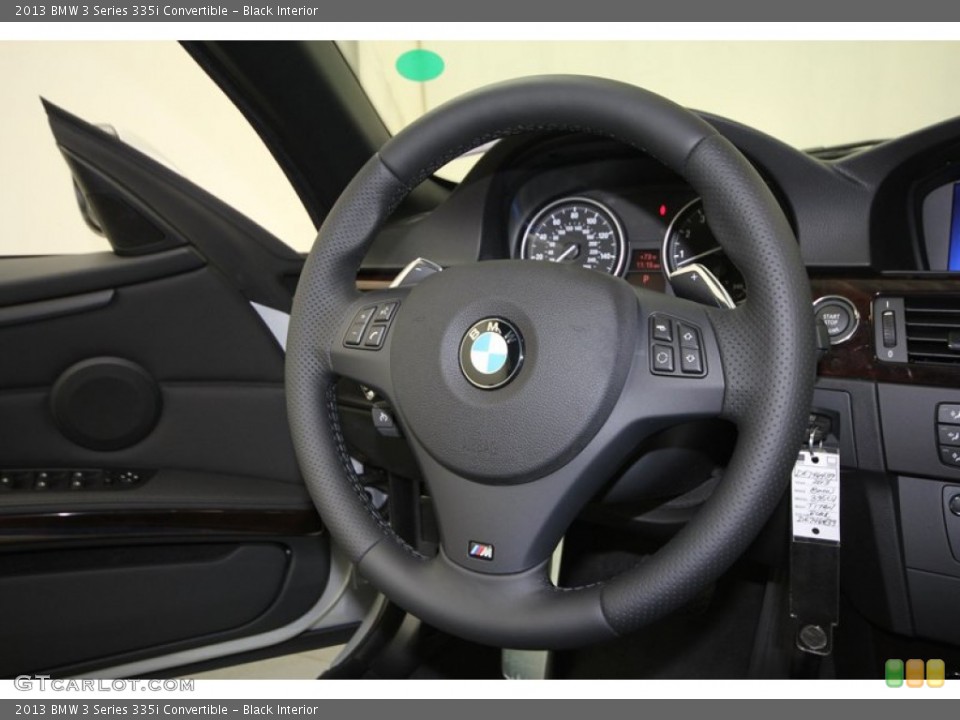 Black Interior Steering Wheel for the 2013 BMW 3 Series 335i Convertible #71694148