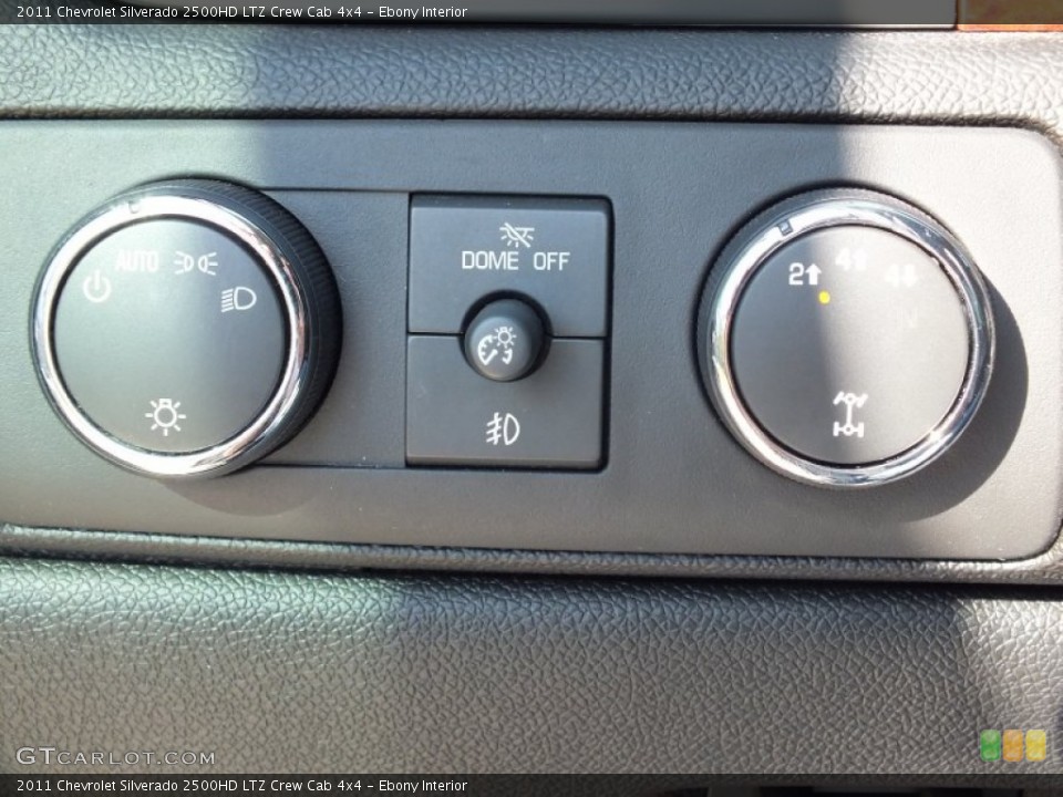 Ebony Interior Controls for the 2011 Chevrolet Silverado 2500HD LTZ Crew Cab 4x4 #71695201