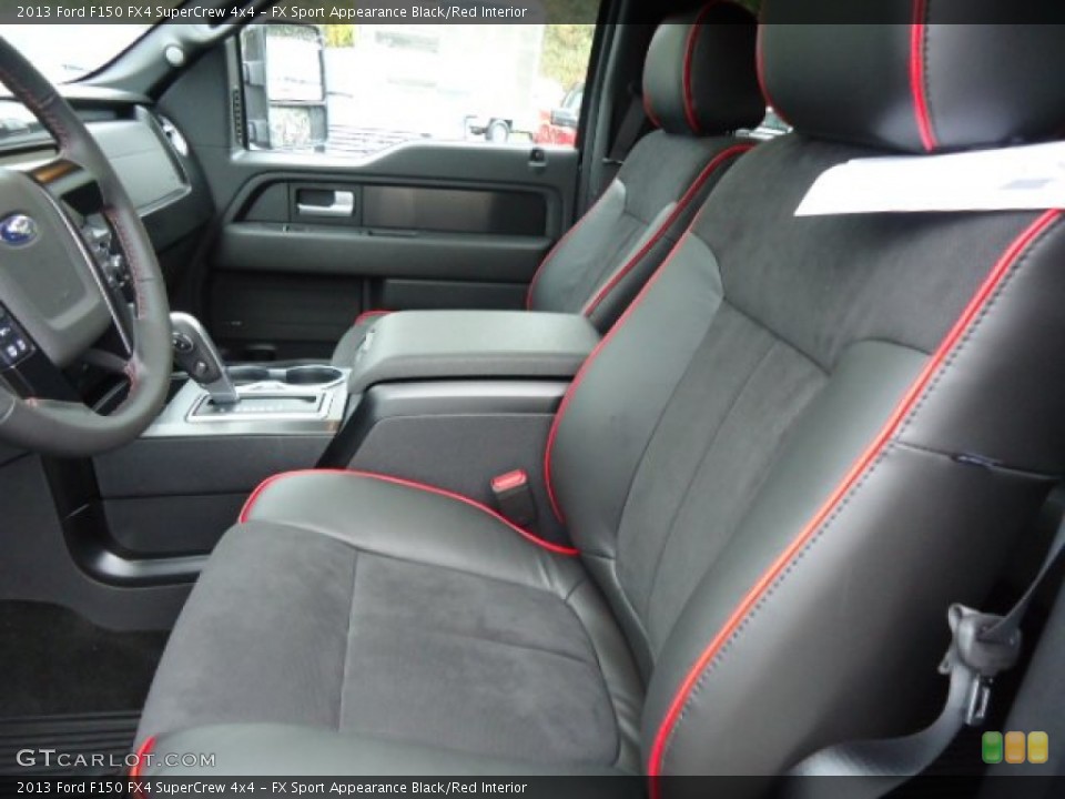 FX Sport Appearance Black/Red Interior Front Seat for the 2013 Ford F150 FX4 SuperCrew 4x4 #71698330