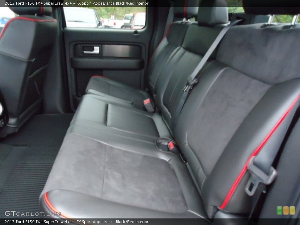 FX Sport Appearance Black/Red Interior Rear Seat for the 2013 Ford F150 FX4 SuperCrew 4x4 #71698339