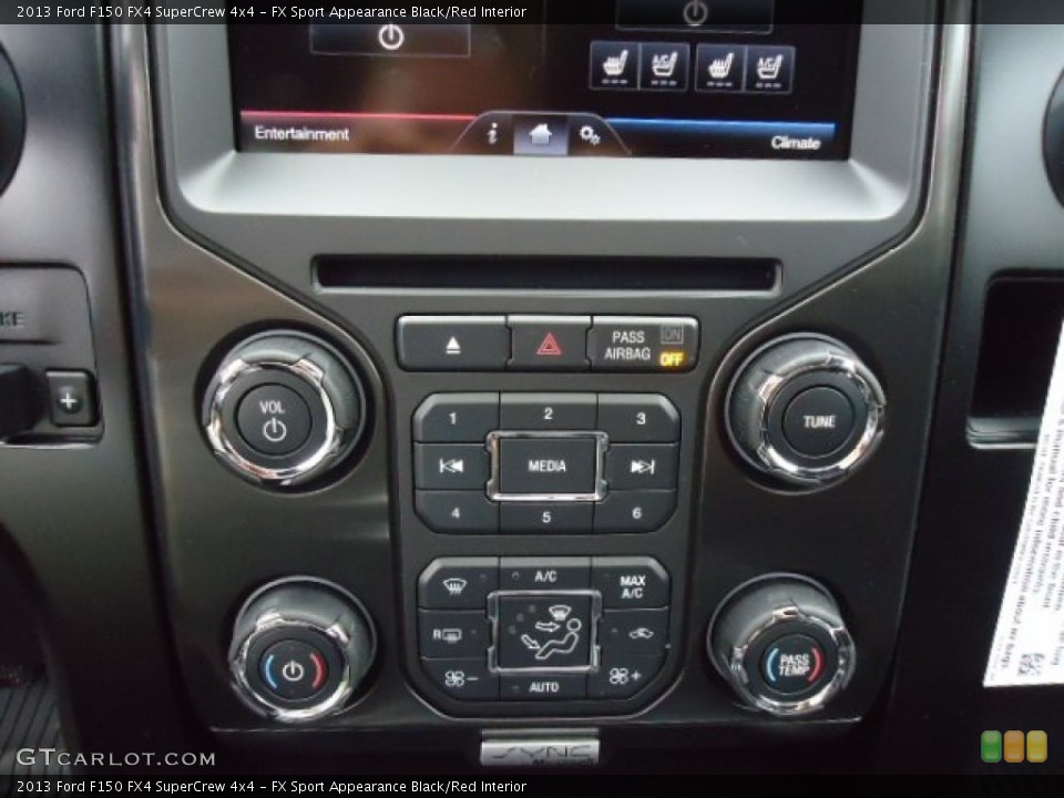 FX Sport Appearance Black/Red Interior Controls for the 2013 Ford F150 FX4 SuperCrew 4x4 #71698384