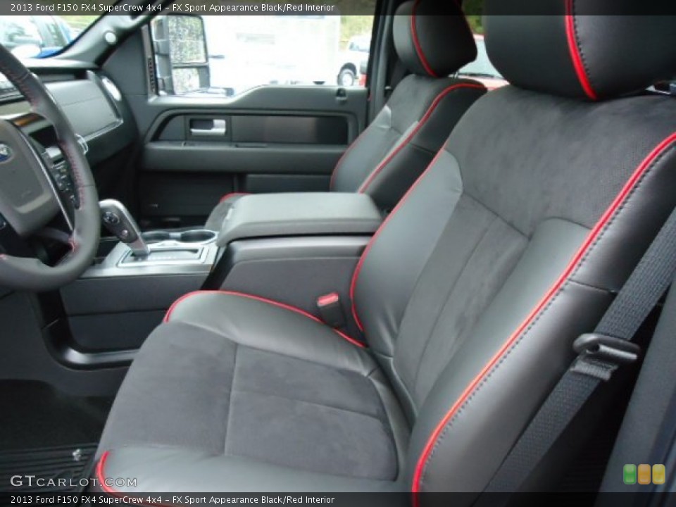 FX Sport Appearance Black/Red Interior Front Seat for the 2013 Ford F150 FX4 SuperCrew 4x4 #71698588