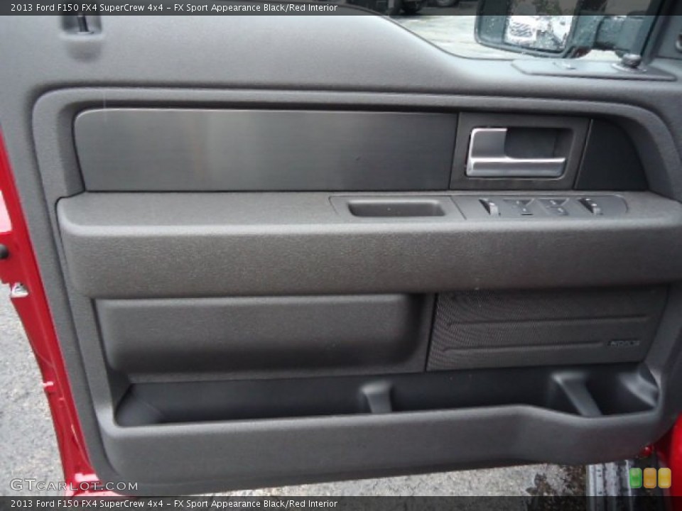 FX Sport Appearance Black/Red Interior Door Panel for the 2013 Ford F150 FX4 SuperCrew 4x4 #71698612