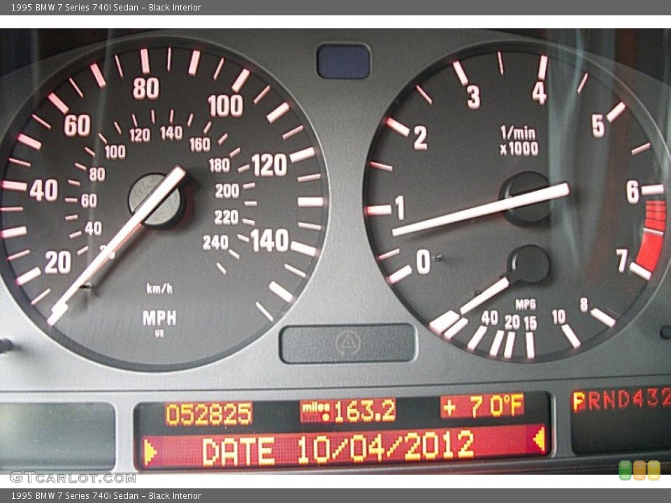 Black Interior Gauges for the 1995 BMW 7 Series 740i Sedan #71698968