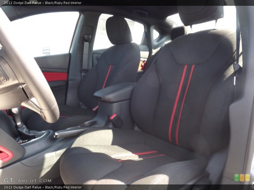 Black/Ruby Red Interior Front Seat for the 2013 Dodge Dart Rallye #71701867