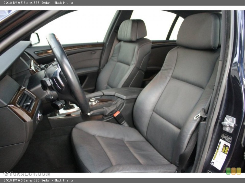 Black Interior Front Seat for the 2010 BMW 5 Series 535i Sedan #71702832