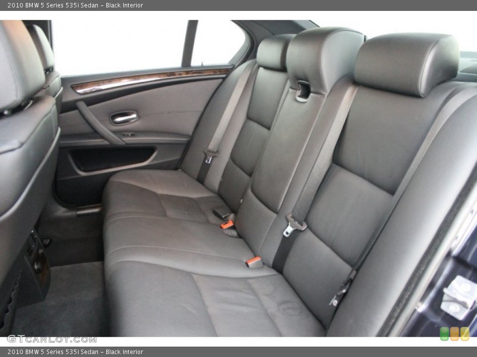 Black Interior Rear Seat for the 2010 BMW 5 Series 535i Sedan #71702848