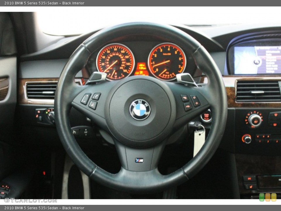 Black Interior Steering Wheel for the 2010 BMW 5 Series 535i Sedan #71702980