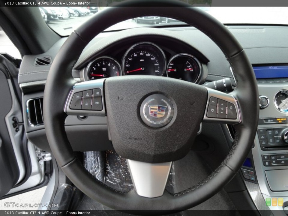 Ebony Interior Steering Wheel for the 2013 Cadillac CTS 4 AWD Coupe #71703727