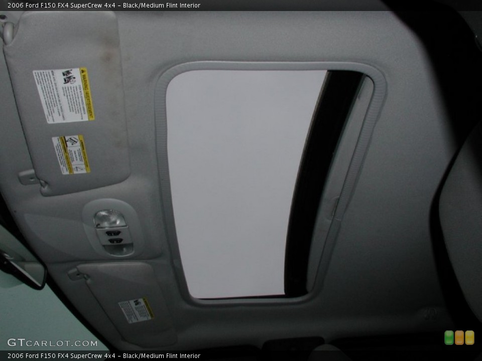 Black/Medium Flint Interior Sunroof for the 2006 Ford F150 FX4 SuperCrew 4x4 #71707585