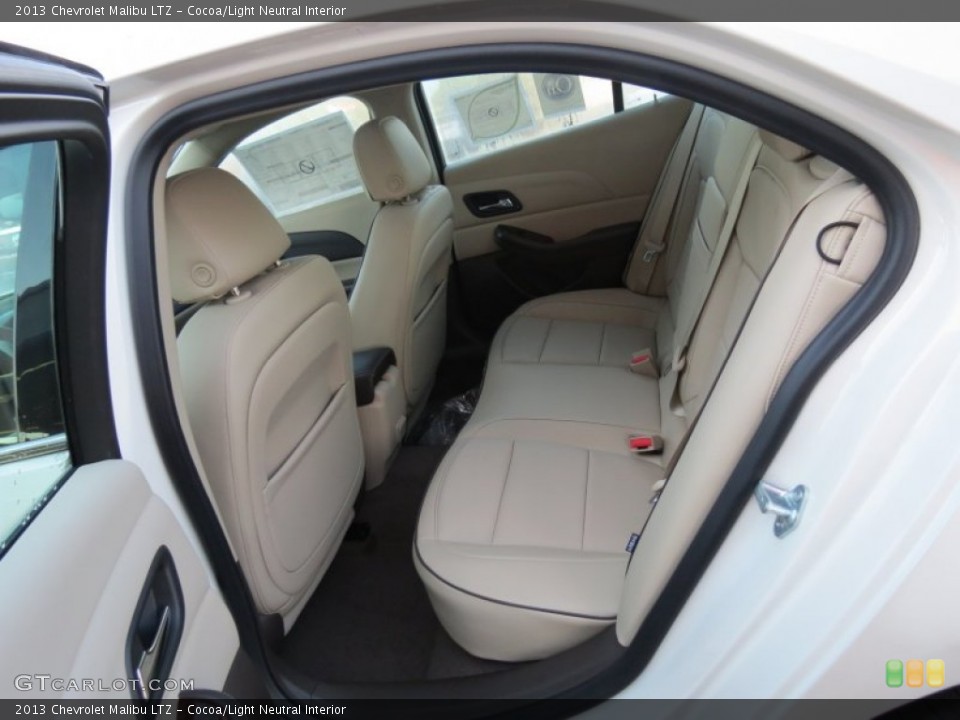 Cocoa/Light Neutral Interior Rear Seat for the 2013 Chevrolet Malibu LTZ #71709820