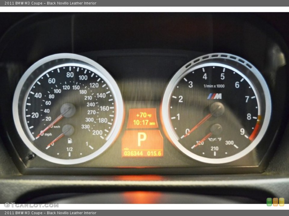 Black Novillo Leather Interior Gauges for the 2011 BMW M3 Coupe #71714260
