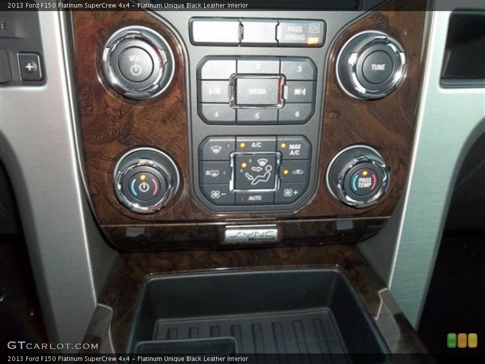 Platinum Unique Black Leather Interior Controls for the 2013 Ford F150 Platinum SuperCrew 4x4 #71716183