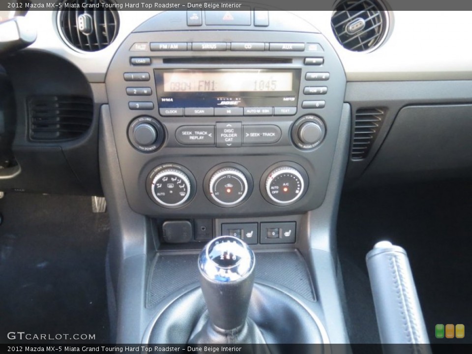 Dune Beige Interior Controls for the 2012 Mazda MX-5 Miata Grand Touring Hard Top Roadster #71717953