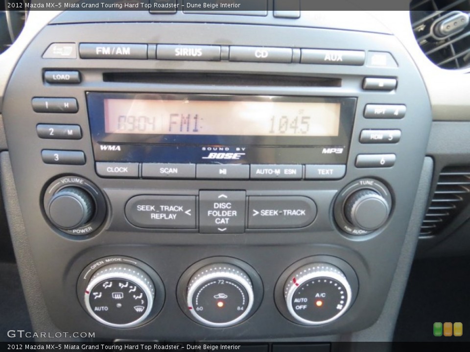 Dune Beige Interior Controls for the 2012 Mazda MX-5 Miata Grand Touring Hard Top Roadster #71717962
