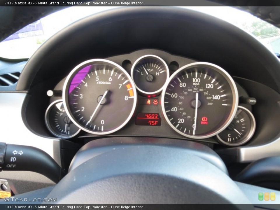 Dune Beige Interior Gauges for the 2012 Mazda MX-5 Miata Grand Touring Hard Top Roadster #71718010