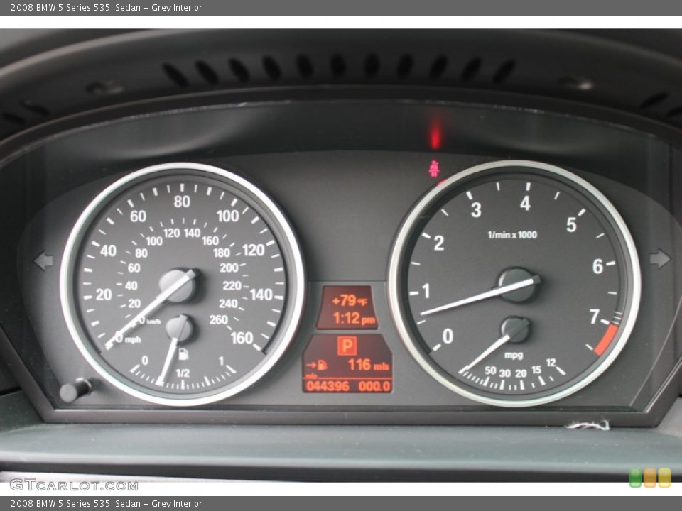 Grey Interior Gauges for the 2008 BMW 5 Series 535i Sedan #71718394