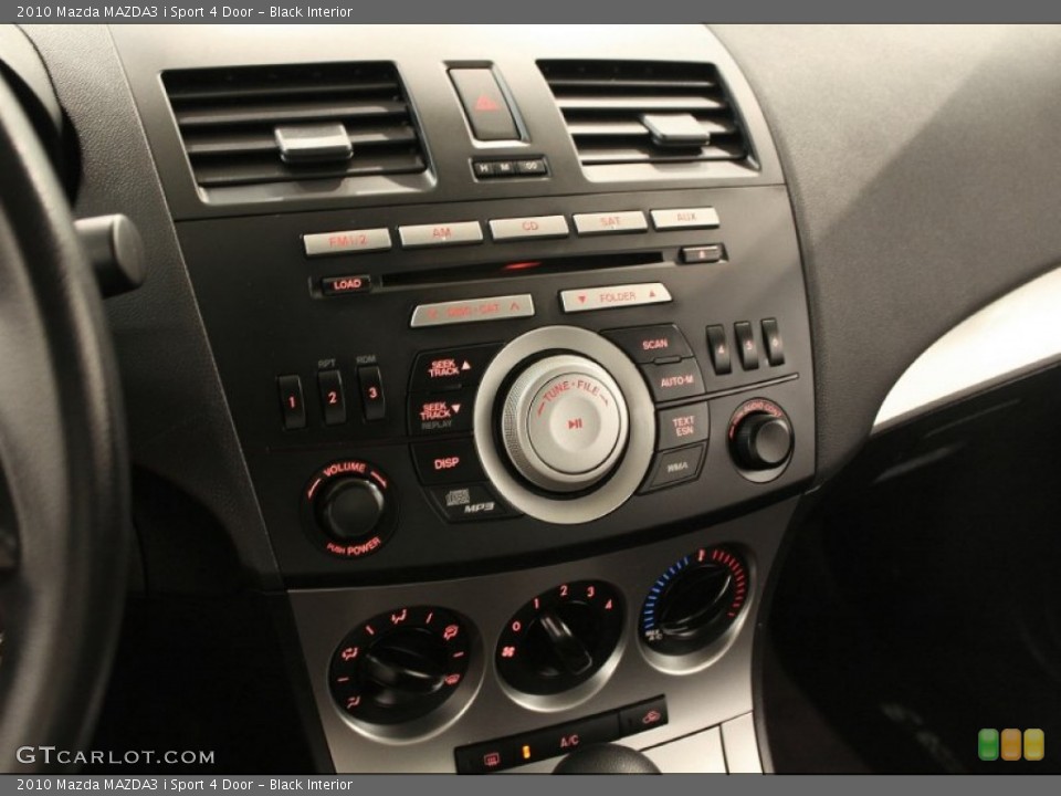 Black Interior Controls for the 2010 Mazda MAZDA3 i Sport 4 Door #71718907