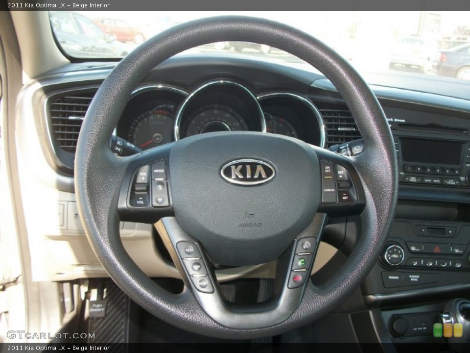 Beige Interior Steering Wheel for the 2011 Kia Optima LX #71719870