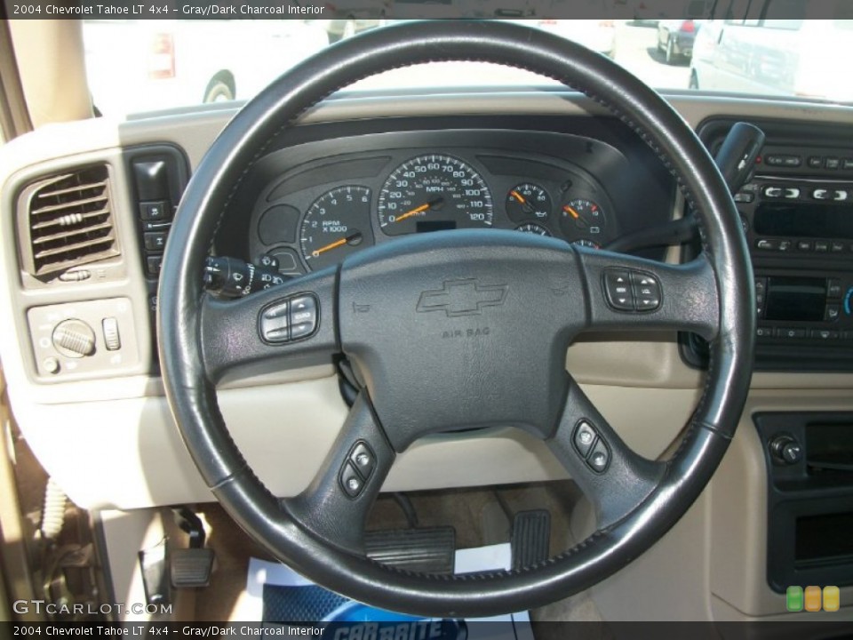Gray/Dark Charcoal Interior Steering Wheel for the 2004 Chevrolet Tahoe LT 4x4 #71720491